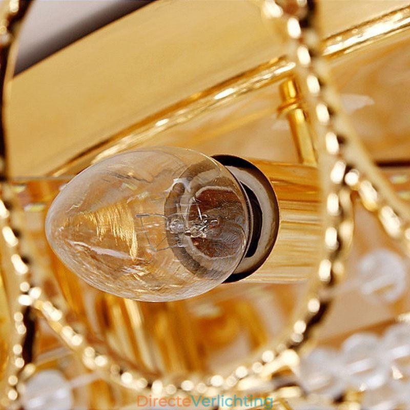 Luxe kristallen plafondlamp Europese ronde inbouwverlichting