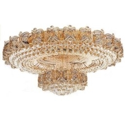Moderne gouden kristallen plafondlamp ronde inbouwverlichting