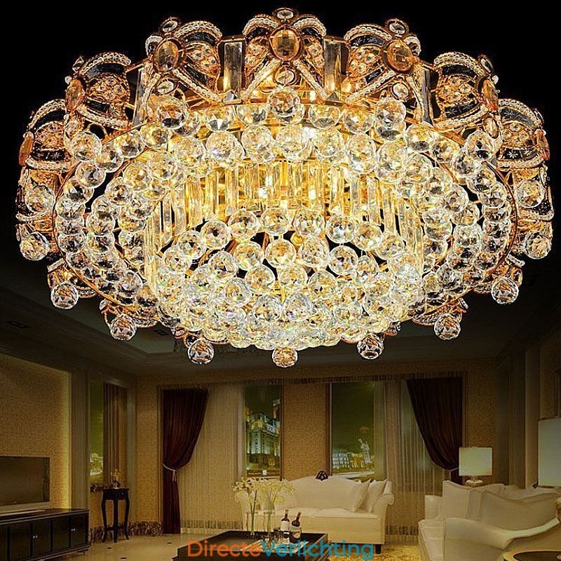 Europese plafondlamp met kristal voor inbouw