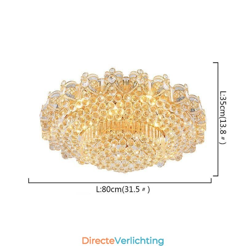Europese plafondlamp met kristal voor inbouw