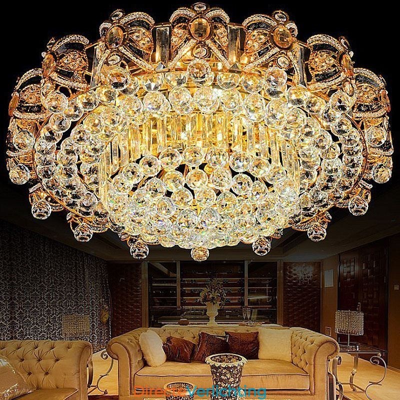 Europese plafondlamp met kristal voor inbouw