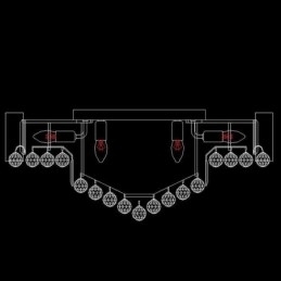 Europese plafondlamp met kristal voor inbouw