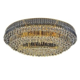 Plafondlamp met kristallen, inbouw, Europees ovaal