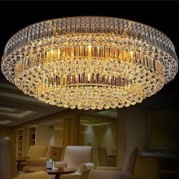 Plafondlamp met kristallen, inbouw, Europees ovaal