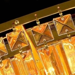 Plafondlamp met kristallen inbouw, Europese ronde verlichting