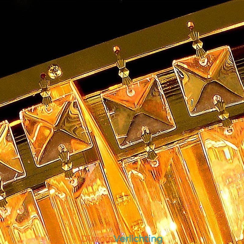 Plafondlamp met kristallen inbouw, Europese ronde verlichting