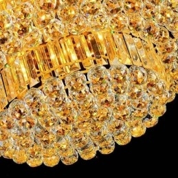 Plafondlamp met kristallen inbouw, Europese ronde verlichting