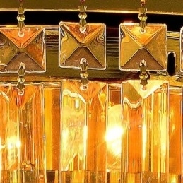 Plafondlamp met kristallen inbouw, Europese ronde verlichting