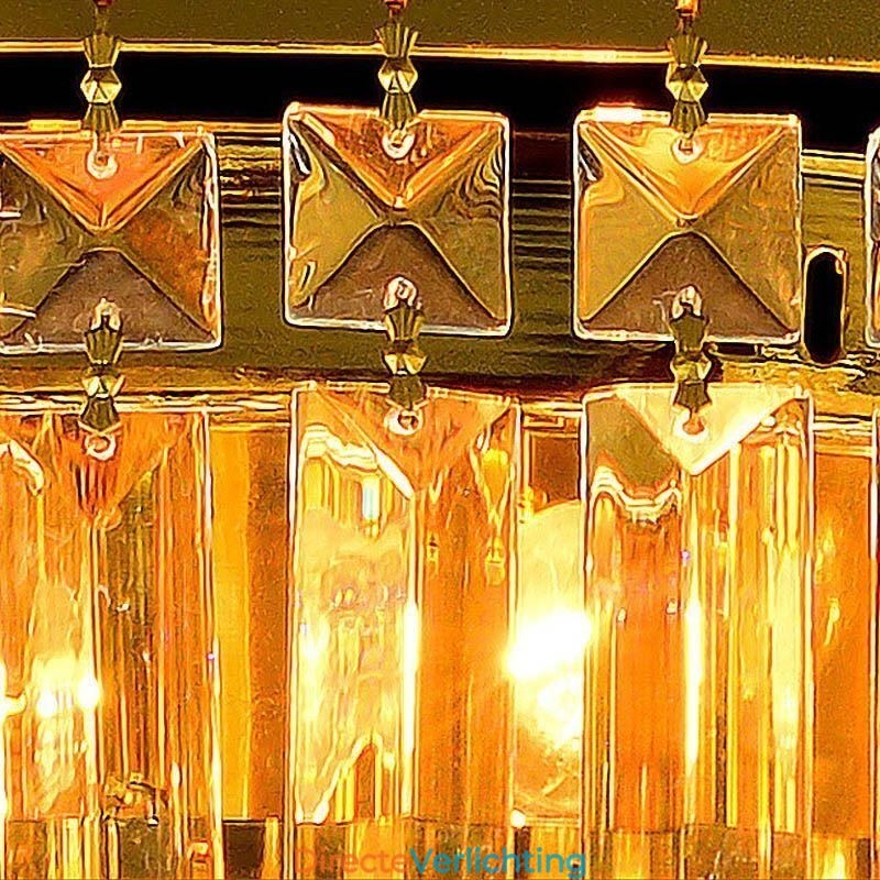 Plafondlamp met kristallen inbouw, Europese ronde verlichting