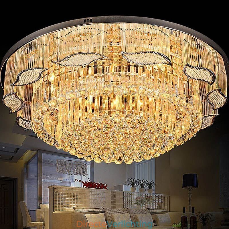 Kristallen plafondlamp, moderne, eenvoudige ronde plafondlamp
