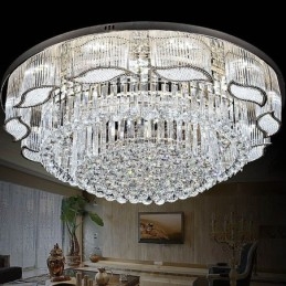 Kristallen plafondlamp, moderne, eenvoudige ronde plafondlamp