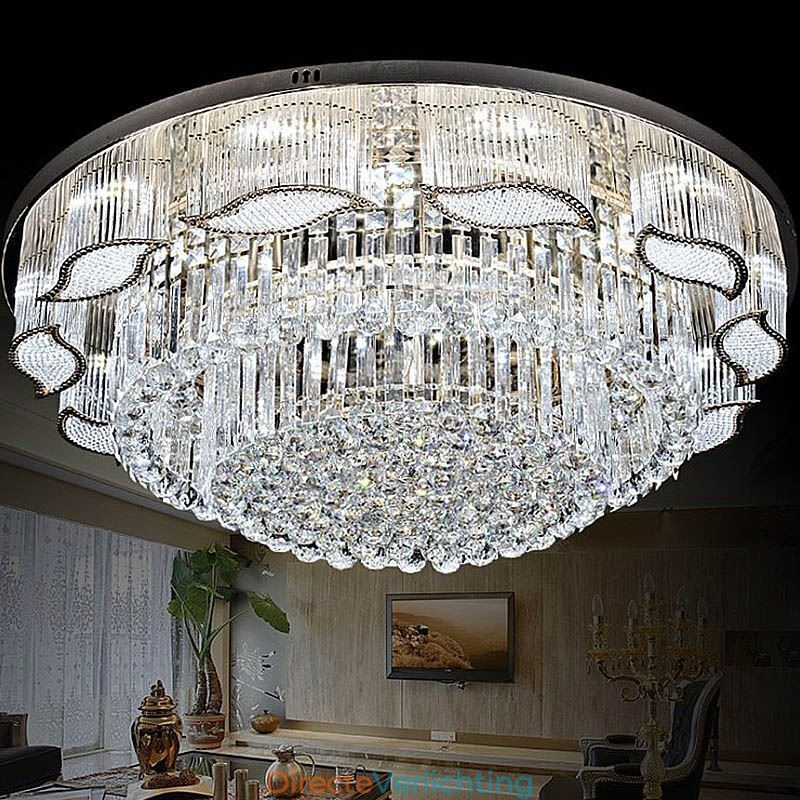 Kristallen plafondlamp, moderne, eenvoudige ronde plafondlamp