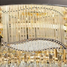 Kristallen plafondlamp, moderne, eenvoudige ronde plafondlamp