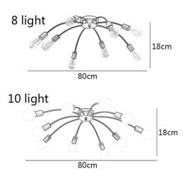 Plafond Spider Lamp Antiek Klassieke Inbouw Eetkamerlamp 8 10 Armen