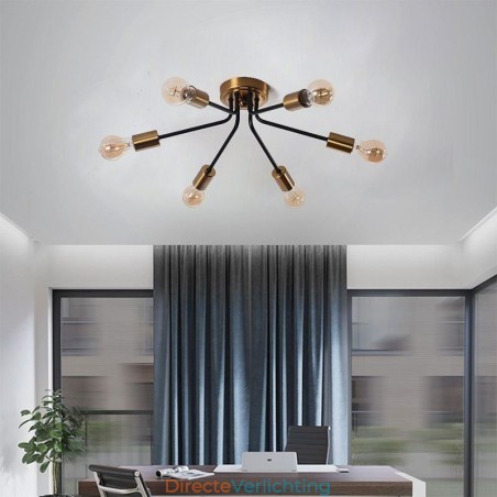 Sputnik kroonluchter 6-lichts semi-inbouw plafondlamp Sputnik kroonluchter 6-lichts semi-inbouw plafondlamp
