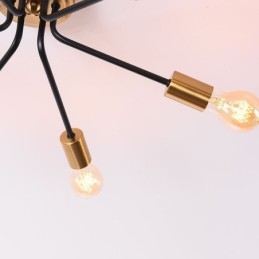 Sputnik kroonluchter 6-lichts semi-inbouw plafondlamp