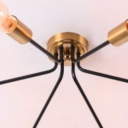 Sputnik kroonluchter 6-lichts semi-inbouw plafondlamp