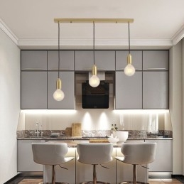 Nordic Brass 3 Hanglamp Cluster Licht Eiland Creatieve Minimalistische Verlichtingsarmatuur