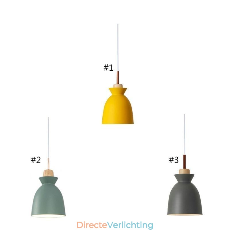 Nordic Simple Macaron Hanglamp Iron Arti Drie Lampen