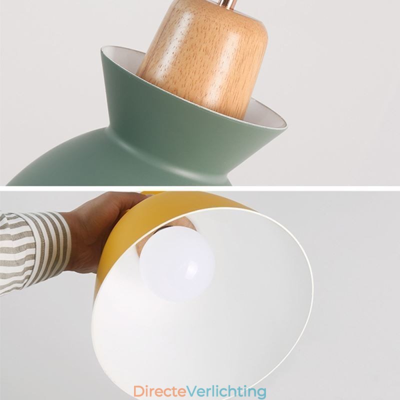 Nordic Simple Macaron Hanglamp Iron Arti Drie Lampen