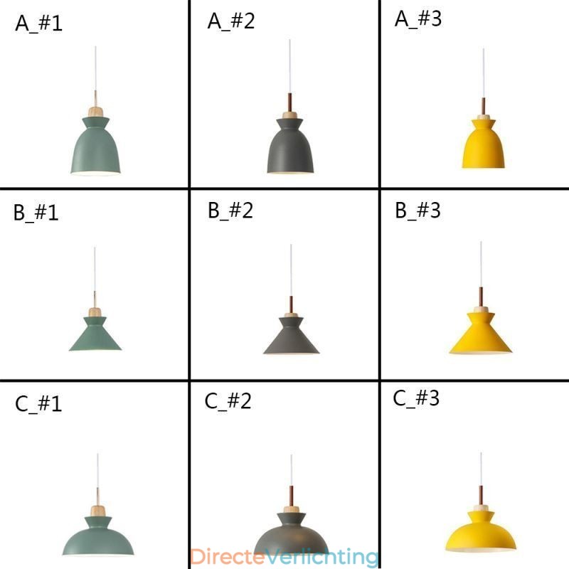 Macaron Hanglamp Nordic Eenvoudige IJzeren Arti Drie Lichten Armatuur