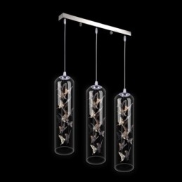 Glazen hanglamp Creatieve Scandinavische cilinderlamp Vlinderlamp
