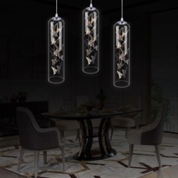 Glazen hanglamp Creatieve Scandinavische cilinderlamp Vlinderlamp