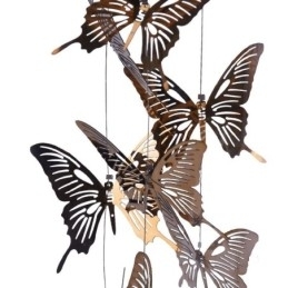 Glazen hanglamp Creatieve Scandinavische cilinderlamp Vlinderlamp