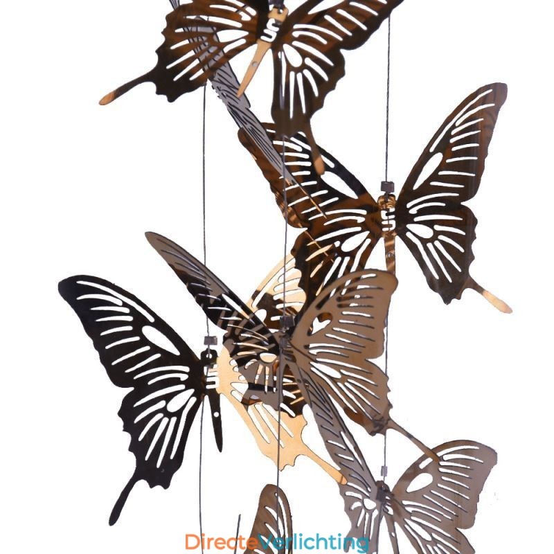 Glazen hanglamp Creatieve Scandinavische cilinderlamp Vlinderlamp