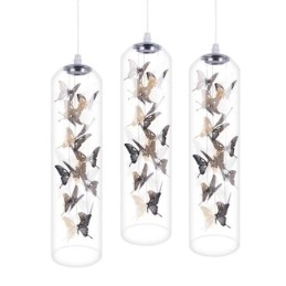 Glazen hanglamp Creatieve Scandinavische cilinderlamp Vlinderlamp