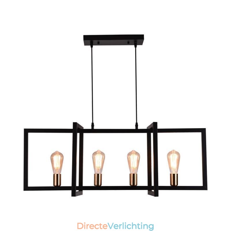 4-lichts hanglamp in industriële stijl Lightingway