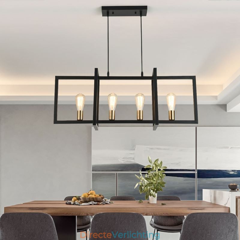 4-lichts hanglamp in industriële stijl Lightingway