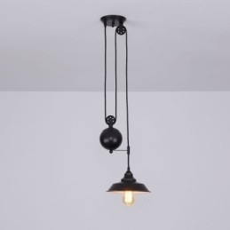 Industriële boerderij katrol hanglamp intrekbaar ontwerp verstelbare hoogte