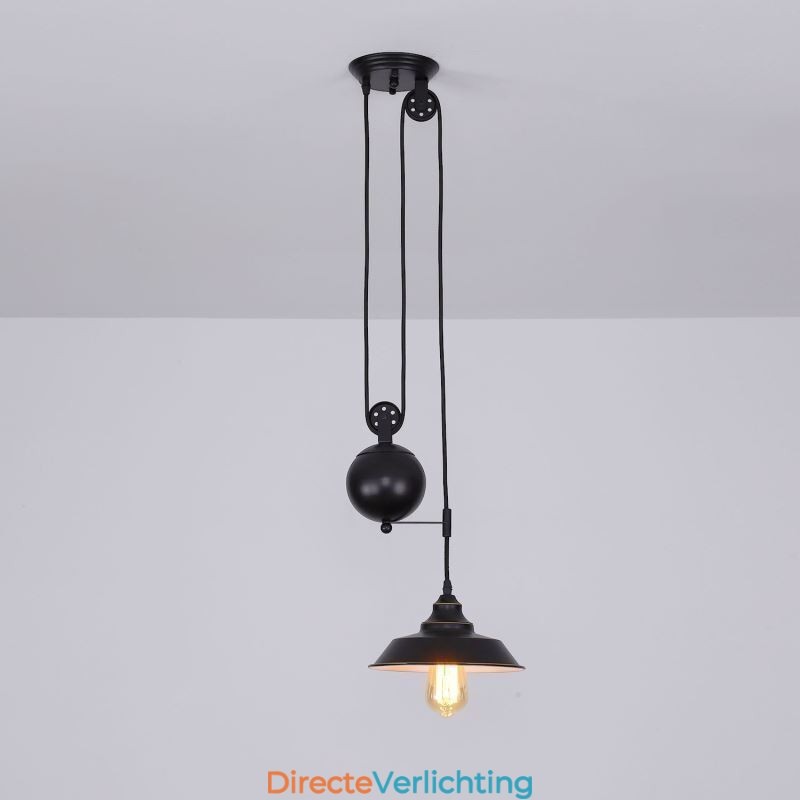 Industriële boerderij katrol hanglamp intrekbaar ontwerp verstelbare hoogte