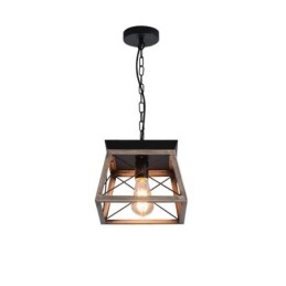 Vintage Trapeziumvormige Hanglamp Metaal Zwart Hanglamp