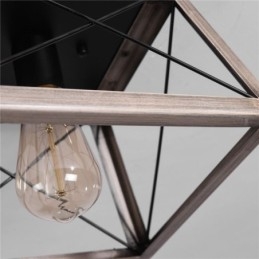 Vintage Trapeziumvormige Hanglamp Metaal Zwart Hanglamp