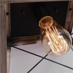 Vintage Trapeziumvormige Hanglamp Metaal Zwart Hanglamp
