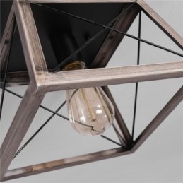Vintage Trapeziumvormige Hanglamp Metaal Zwart Hanglamp