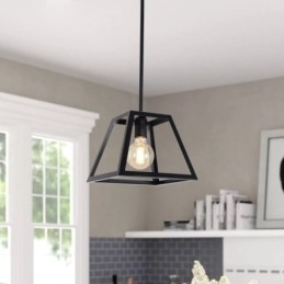 Rustieke boerderij hanglamp industriële mini metalen plafondlamp trapeziumvormige vorm eiland
