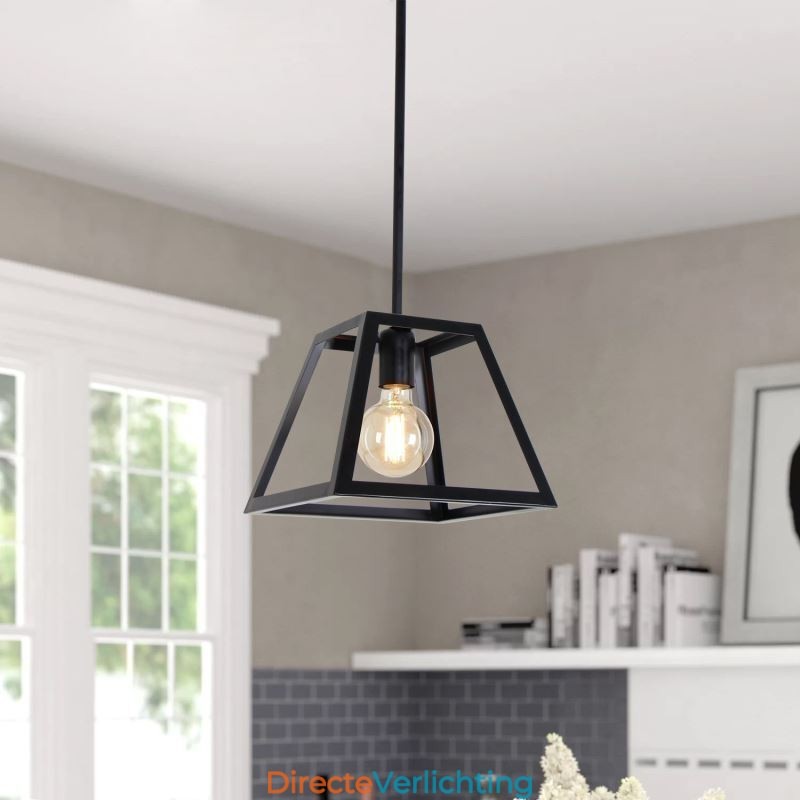 Rustieke boerderij hanglamp industriële mini metalen plafondlamp trapeziumvormige vorm eiland