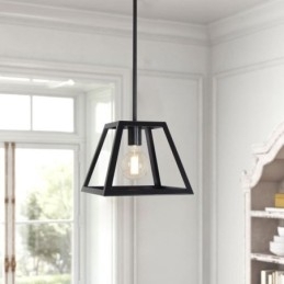 Rustieke boerderij hanglamp industriële mini metalen plafondlamp trapeziumvormige vorm eiland