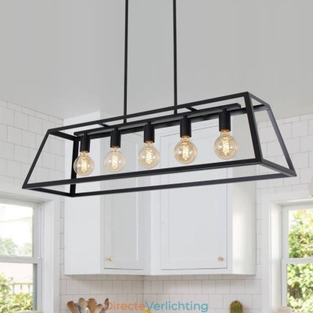 Industriële metalen hanglamp Trapeziumvormige plafondlamp Industriële metalen hanglamp Trapeziumvormige plafondlamp