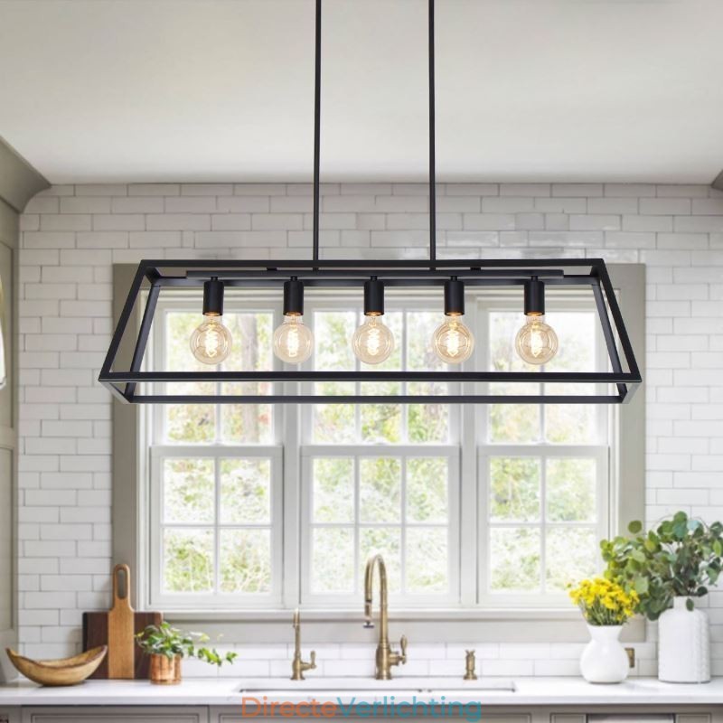 Industriële metalen hanglamp Trapeziumvormige plafondlamp