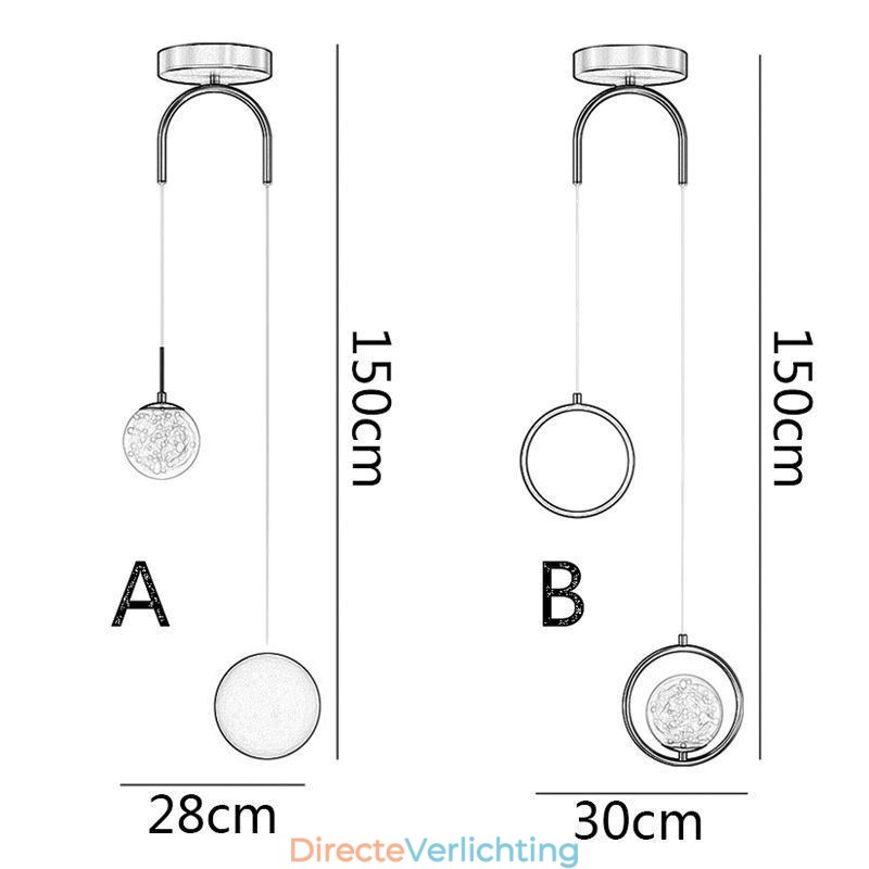 Ronde ring hanglamp moderne bol hanglamp