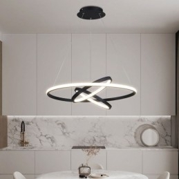 Moderne kroonluchter dimbare 3-rings hanglamp