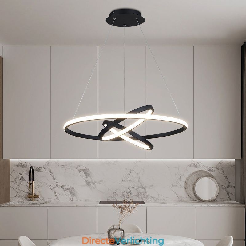 Moderne kroonluchter dimbare 3-rings hanglamp