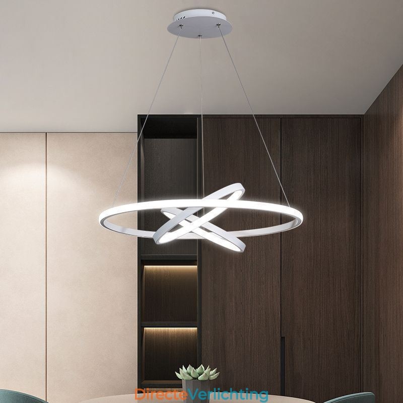 Moderne kroonluchter dimbare 3-rings hanglamp