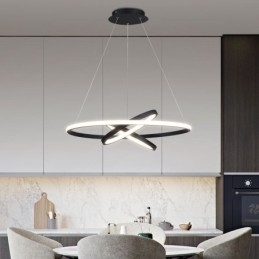 Moderne kroonluchter dimbare 3-rings hanglamp