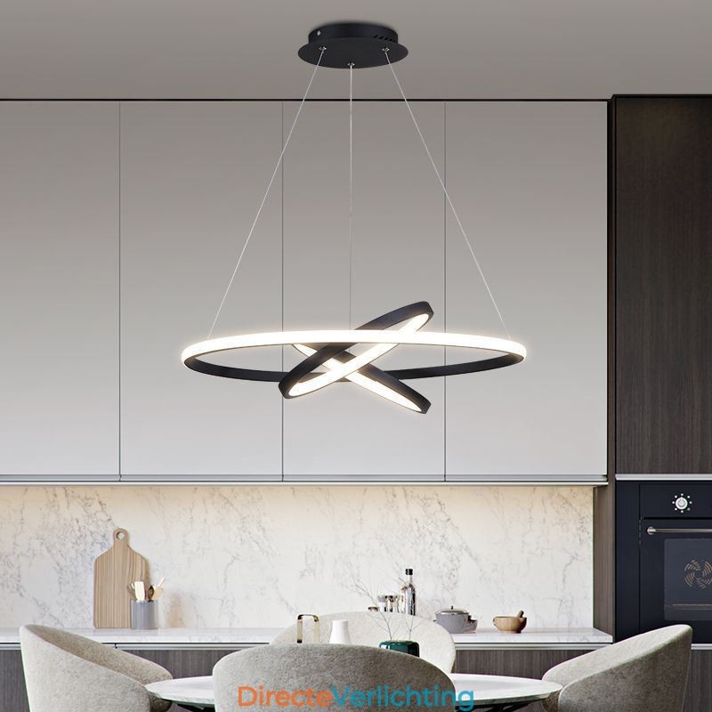 Moderne kroonluchter dimbare 3-rings hanglamp