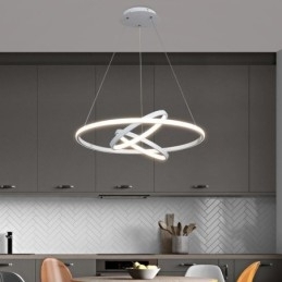 Moderne kroonluchter dimbare 3-rings hanglamp